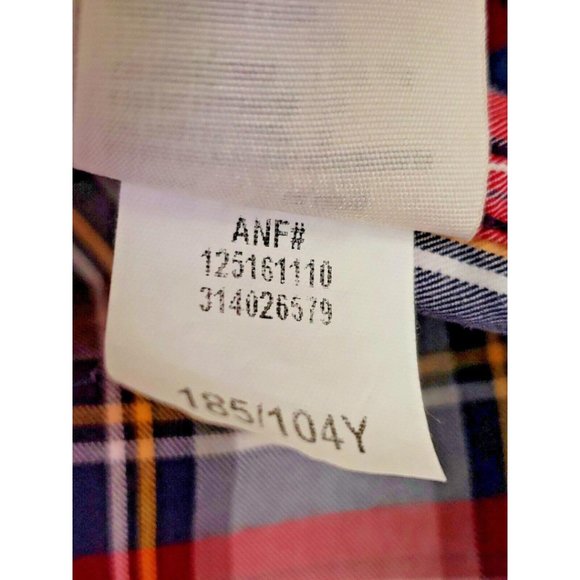 Abercrombie & Fitch AF Button Down Long Sleeved Red Plaid Muscle Shirt Large L - Picture 13 of 15